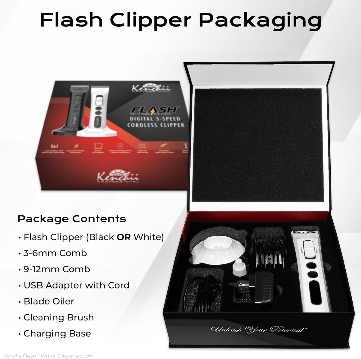 Kenchii Flash Cordless Dog Grooming Clipper - White - image 4