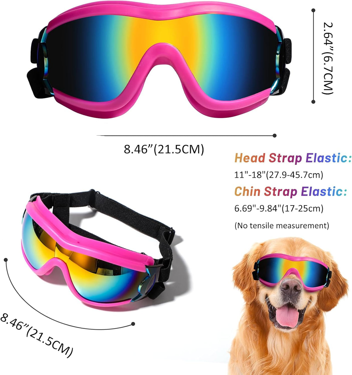 Dog Sunglasses Dog Goggles - Pink - Pack of 1 - image 2