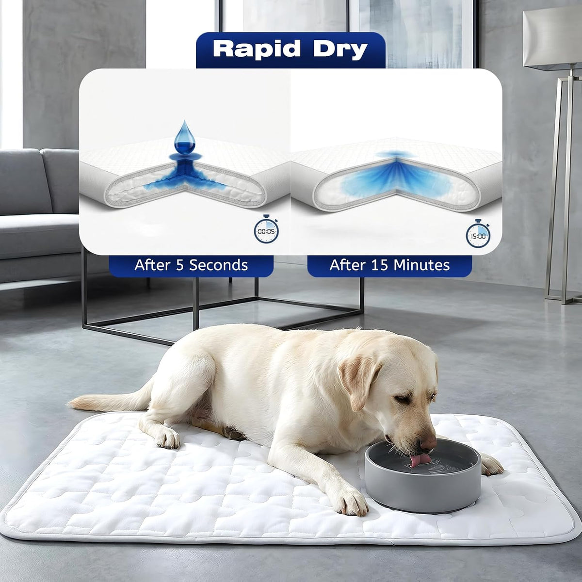 Cooling Dog Mat Large, Breathable 3D Mesh No-Gel Pad - Gray / 36" * 23" - image 4