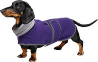 Dachshund Sweaters, Dachshund Coat Perfect Dog Winter Coat with Padded Fleece Lining - X-Small / Purple
