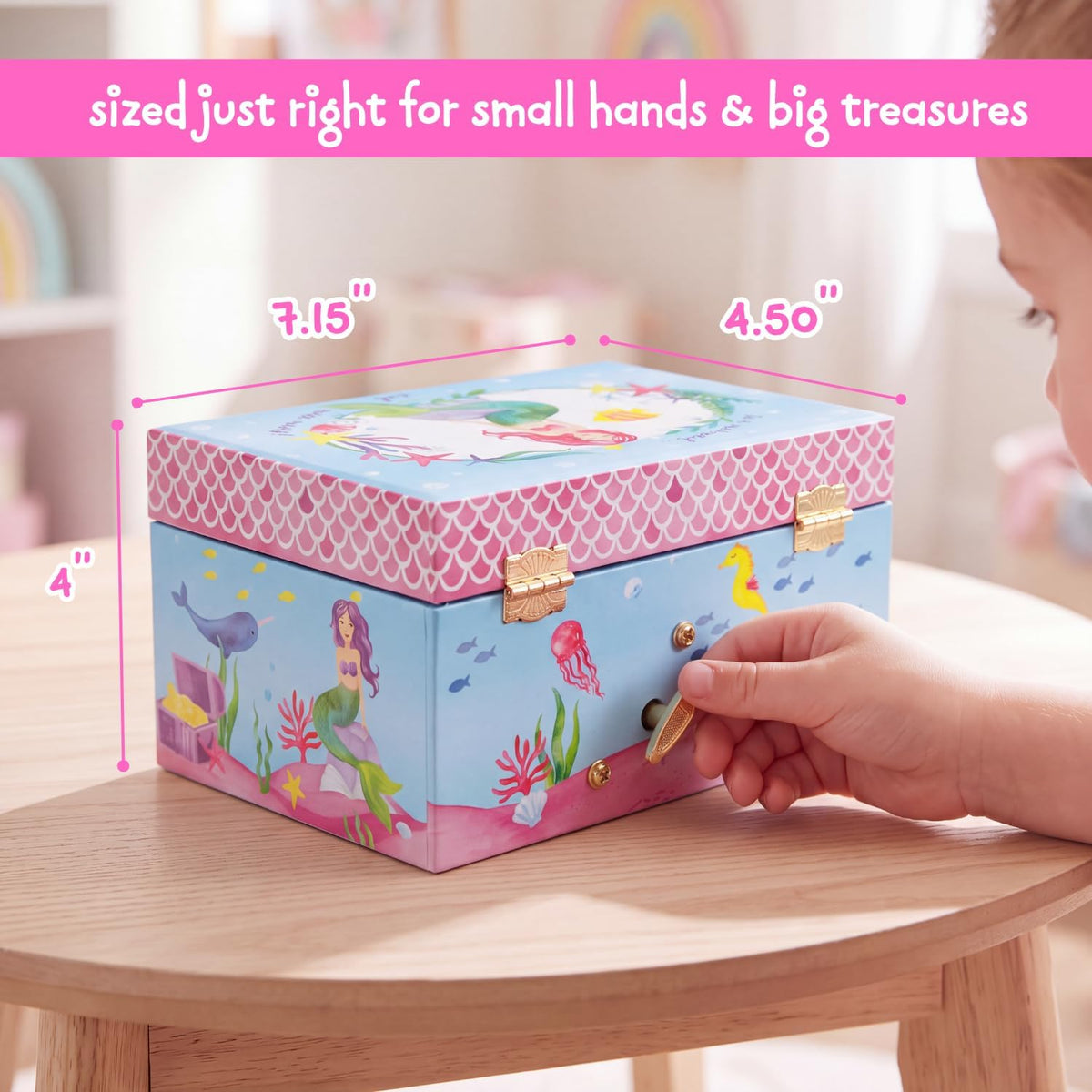 Jewelkeeper Jewelry Box for with Pullout Drawer - Mermaid - image 3