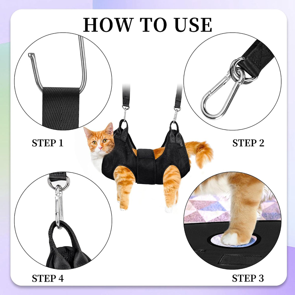 PatiencET Dog Grooming Hammock Kit – Essentials for Dogs - Black / XS (12 LB Max) - image 4