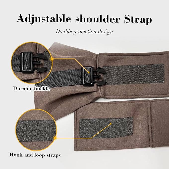 Dog & Cat Carrier Sling, Adjustable Soft Padded Shoulder Puppy Carrier, Hands-Free Dog Carrier Bag with Double Safety Buckles Premium Material for Outdoor Travel (Caramel, L)