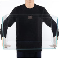 Ultra Clear Rimless Low Iron Glass Aquarium Tank (W23.62×D11.81×H14.17 inch(60x30x36cm)) 6mm Thickness Include Black Leveling Mat