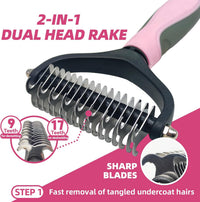 Pet Grooming Kit, Slicker Brush - A-Pink - image 2