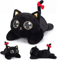 meowtastic Dog Weighted Stuffed Animals, Plush Pillow for Kids – Fun for Kids & Family - Black Cat / Medium / Cat