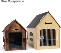 Dog House Indoor for Small Dogs or Cats, Cozy Wooden Design, Small Indoor Bed House, with Air Vents and Elevated Floor Warm Dog Cave (Large Blue)