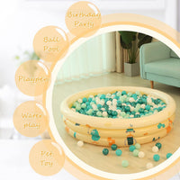 Realhaha Ball Pit Balls Baby Plastic Playpen Playball 2.15″ - Green White / 200 balls - image 2