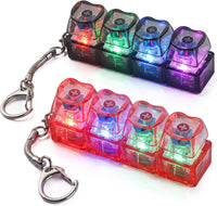 TYRIXKI 2 keyboard fidget toys, black and white heart shape clicker keychains - view 7