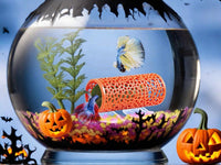 Abizoo Betta Fish Tunnel & Reptile Hide - Orange - image 2