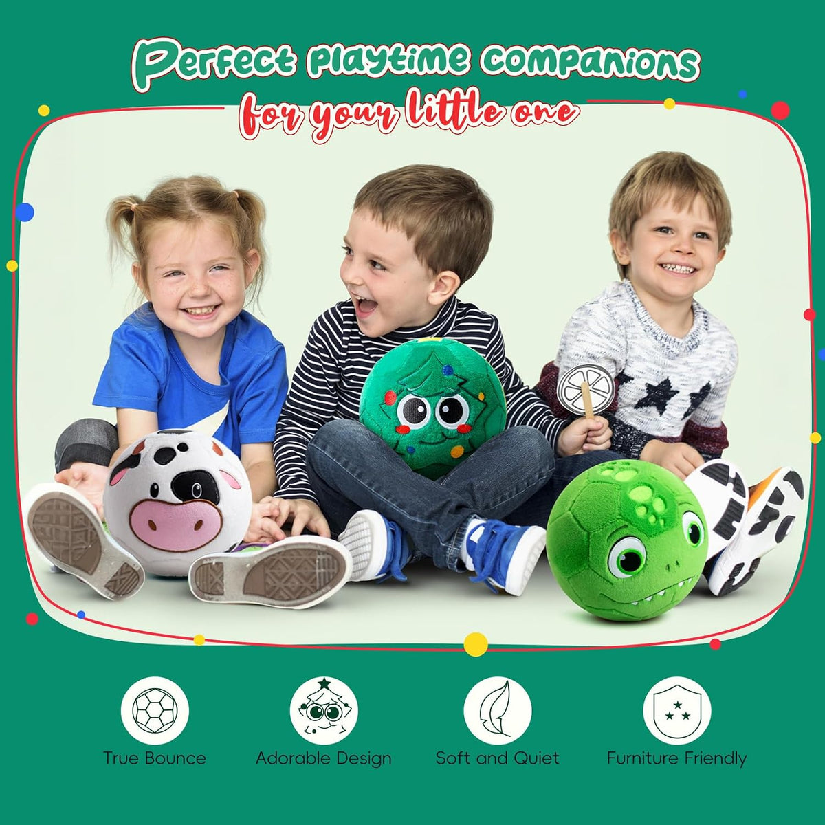 VangeBow Silent Indoor Soccer Ball for Toddlers - Christmas Tree - image 2