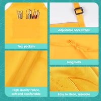 Ecoofor kids aprons set, 24 chef aprons in 12 bright colors with two front pockets - view 2