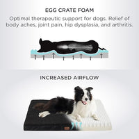 Bedsure XXL Dog Bed for Large Dogs - Orthopedic Flat Giant Pet Beds with Removable Washable Cover, Jumbo Egg Crate Foam Mat, Suitable for Pet Up to 150 lbs