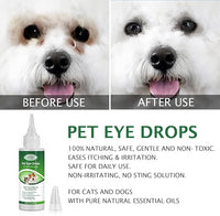 Dog Eye Drops, Eye Cleaner for Dogs & Cats Supports Eyes Infection Relief, Redness & Allergy Eyes Relief, Remove Tear Stain & Eye Debris - Pet Eye Gentle Care Supplement Cats Drops for Eyes - 2 fl oz…
