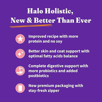 Halo Holistic Kitten Food, Wild Caught Salmon & Whitefish Recipe, Grain Free Dry Cat Food, Complete Digestive Health, 10 lb Bag
