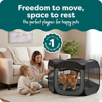 FurHaven Soft-Sided Dog & Cat Playpen - Gray / Extra Large (Pack of 2) - image 2