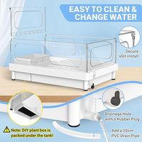 Small Turtle Tank with Filter, Acrylic Turtle Tank Starter Kit, Reptile Habitat and Terrarium with Multi-Functional Areas for Tortoise,Crab,Crayfish,Small Reptile. (Tank+Filter)