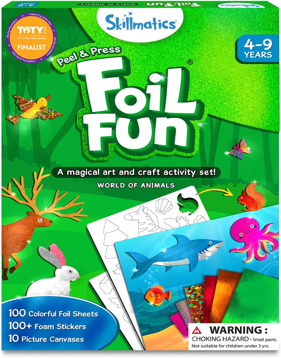 Skillmatics Foil Fun Unicorn & Princesses, Foil Art & Craft - 2. Animals