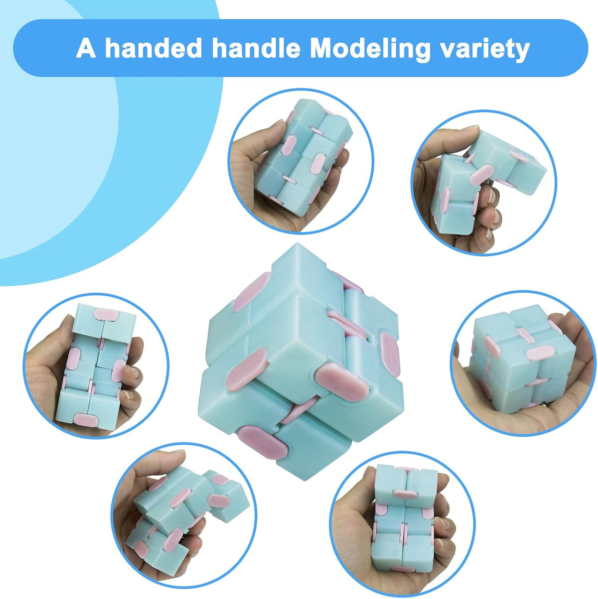 InfinityCube Fidget Toys for Kids and Adults - Macaron Blue / 1 - image 2
