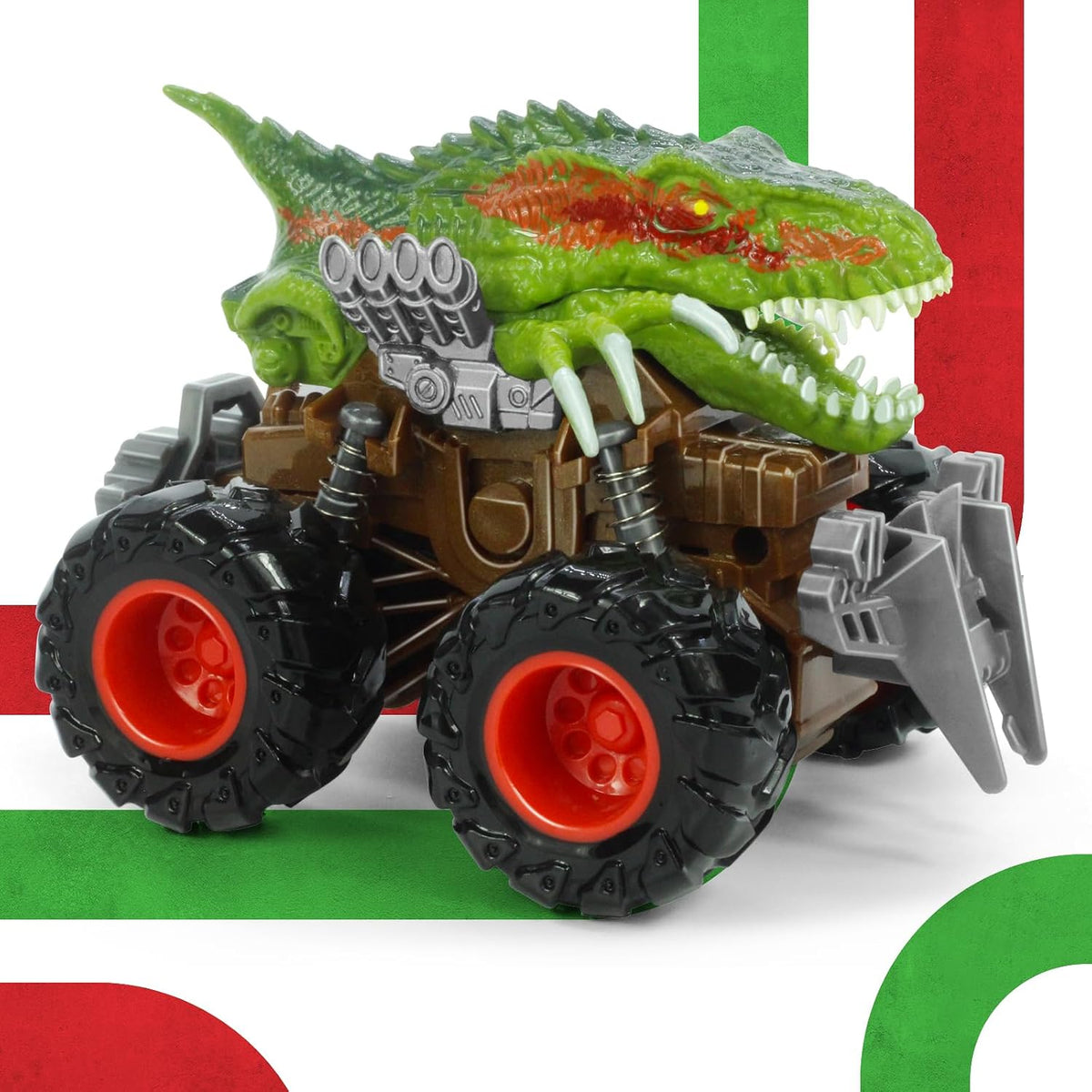 Oriate Friction Powered Dinosaur ATV Toy Cars for Children - Velociraptor 2