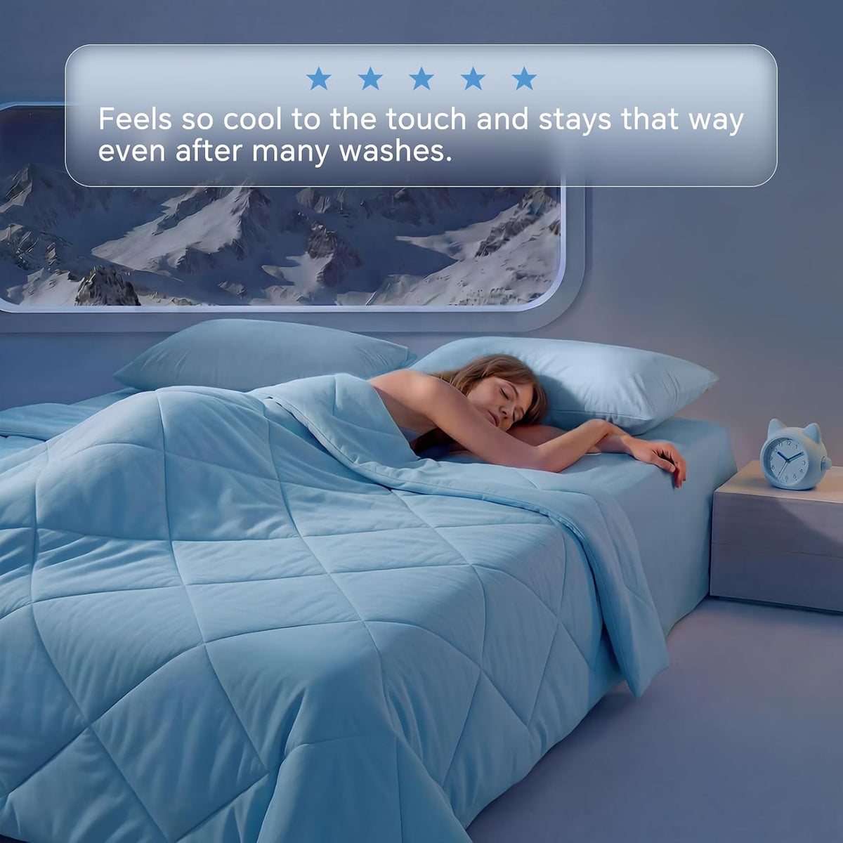 Luciphia Q-MAX>0.4 Cooling Dog Blanket Breathable Cold Pet Puppy Blue - Blue / 60x80 inches - image 3