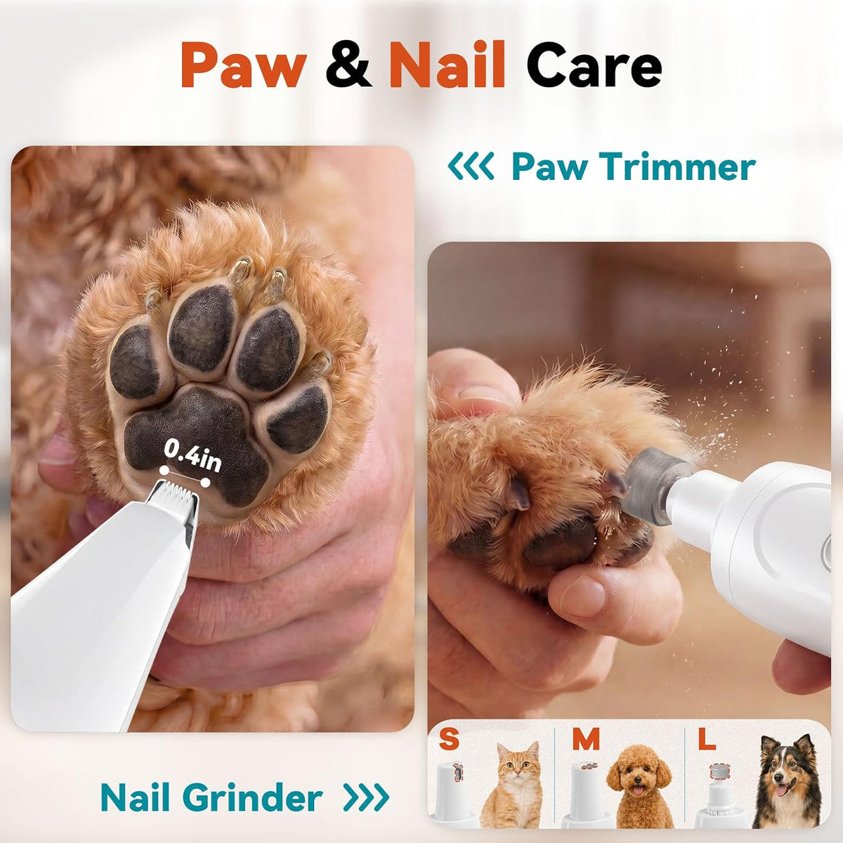 4-in-1 Dog Clippers for Grooming Kit - White - image 4
