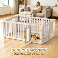 Dog Playpen Indoor, Puppy Playpen, White 23.6" H, 10 Panels - white / 10 / 23.6 inch Height - image 4