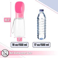 Mr. Pen, Portable Dog Water Bottle - Pink - image 3
