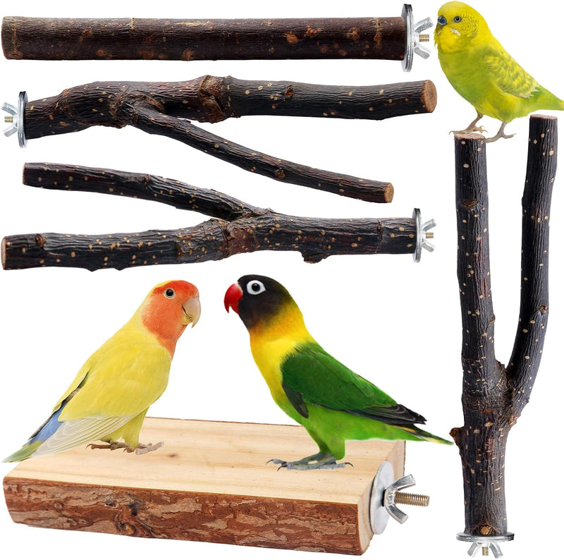 Bird Toys Parakeet Perch Budgie Perch Wood Stand Fork Toys