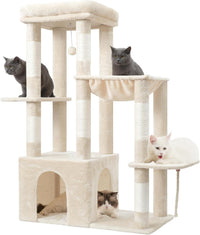 Heybly Heavy Duty Cat Tree with Large Base for Large Indoor Cats - Beige / L - image 4