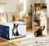 Dog Litter Box with High Walls - Blue star / M-36''Lx23.6''Wx16''H - image 2