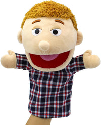 Family Hand Puppets,Puppets for Kids Role Paly Family Members 13.4 INCH Multi-Ethnic Puppets Plush - Big F-father