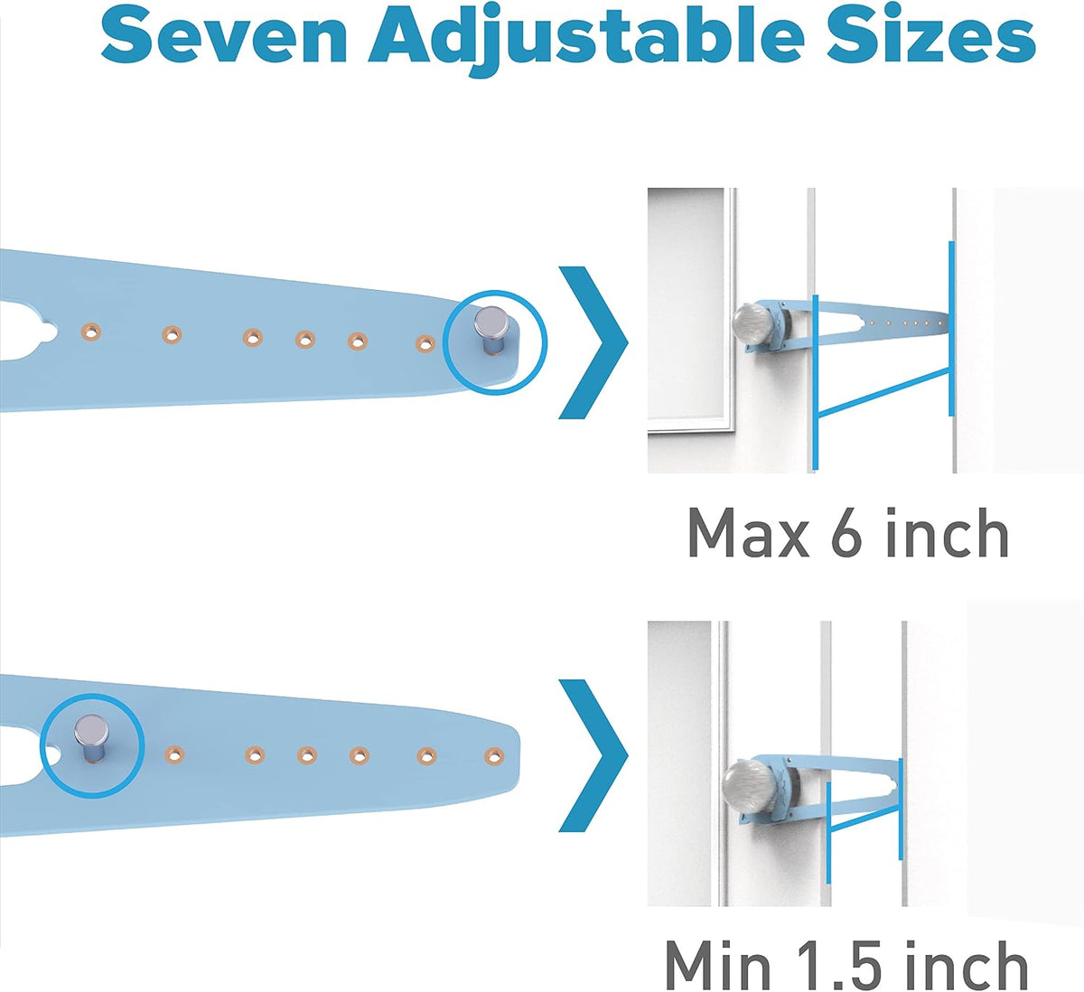 Neobay Cat Door Latch with Stabilizer - Blue 1 Pack - image 4
