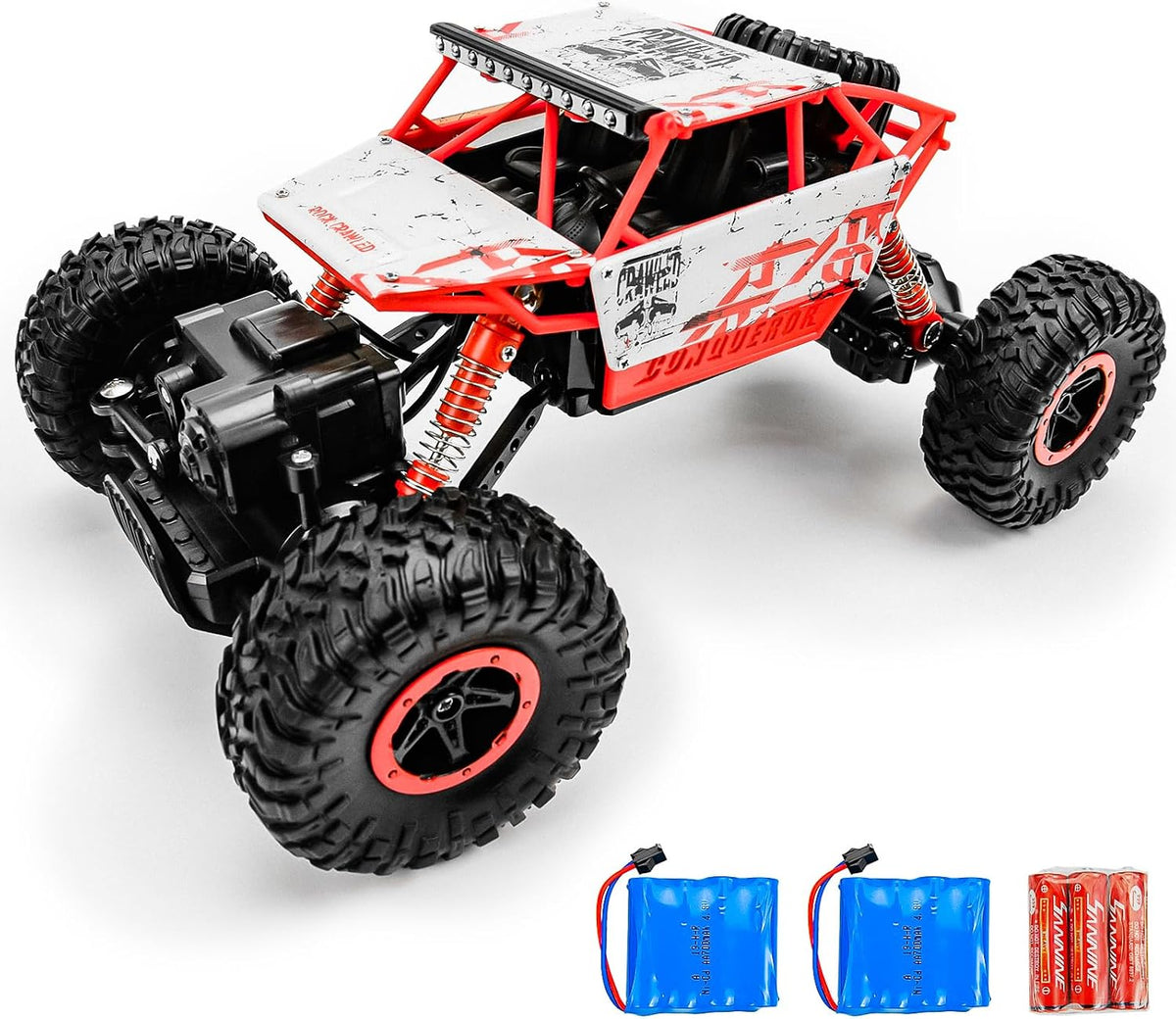 Cheerwing 1:18 Rock Crawler 2.4Ghz Remote Control Car 4WD Off Road RC - Red