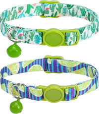 SOLMOONY Cute Cat Collar for Girl Boy - Cactus