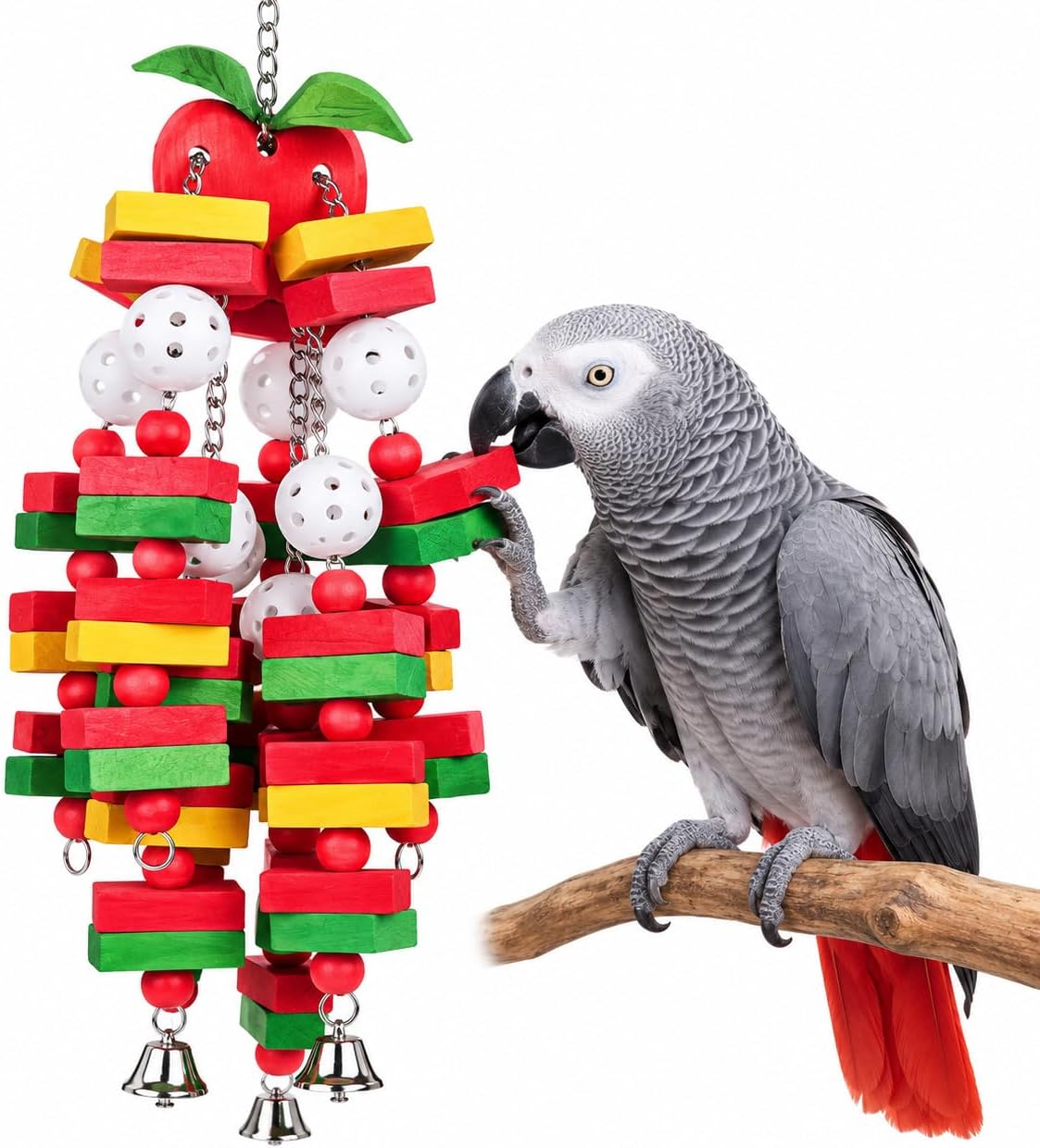 KINTOR Large Parrot Chew Toy - Apple