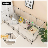 DINMO 28 Panels Bunny Playpen, Iron Net Bottom - Plastic+Metal-28 panels-L - image 4