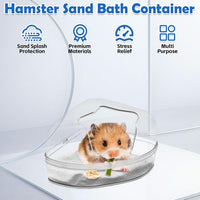 PINVNBY Large Hamster Sand Bath Container Chinchilla Dust Bathroom - Medium: Star-Shaped Opening - image 3