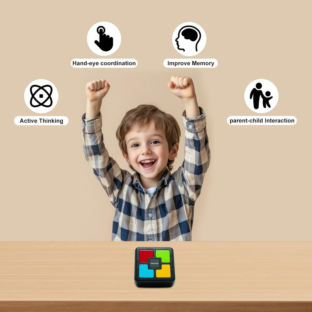 Gelabur Handheld Memory Games for Kids Ages 4-8 - SQUARE - image 3