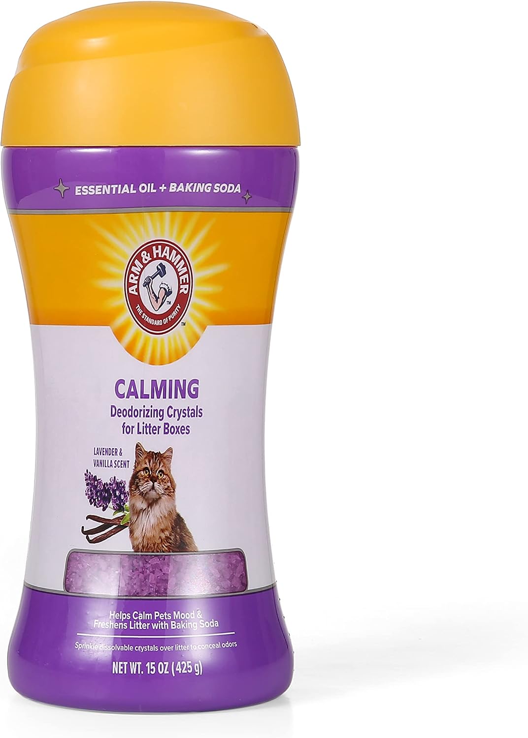 Arm & Hammer Cat Litter Deodorizing Crystals - Lavender & Vanilla / 15 Ounce (Pack of 1)