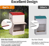 Automatic Dog Feeder Large Breed, 50 LB Capacity Outdoor Pet Food Dispenser, Powder-Coated Steel Gravity Dog Food Feeder with Clear Door, Wall Mountable, Weatherproof Self Feeders