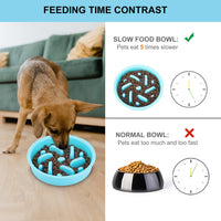 Slow Feeder Dog Bowls 3 in 1 Stainless Steel Food Water Bowl to Slow - Small ＆ Medium Breed / Dark Grey - image 2
