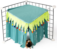 Guinea Pig Hideout, Guinea Pig Corner Hideout - Green / 15.1"L x 16.1"W x 10.2"Th