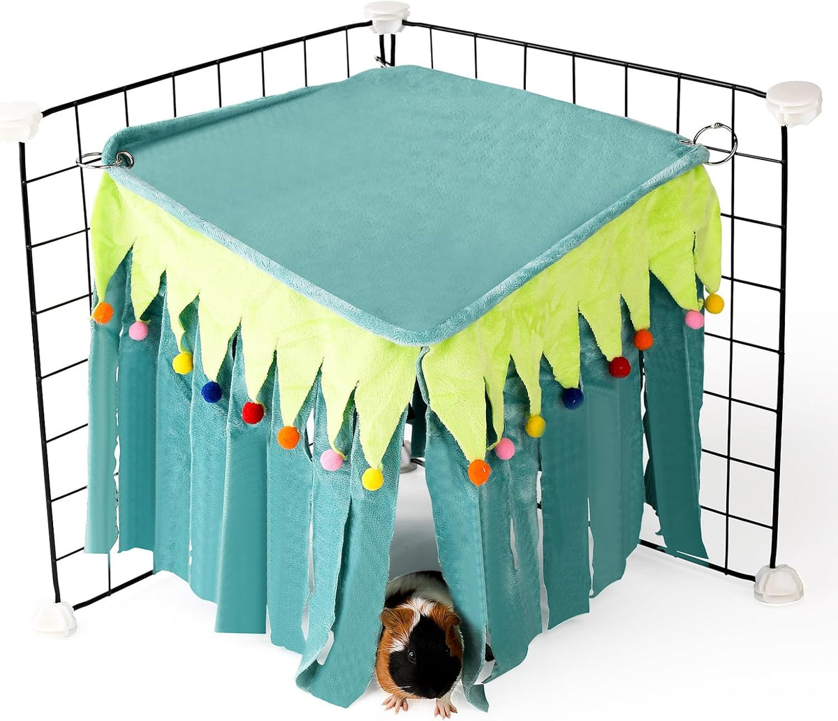 Guinea Pig Hideout, Guinea Pig Corner Hideout - Green / 15.1"L x 16.1"W x 10.2"Th