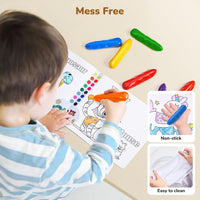 JoyCat 30 count jumbo triangle crayons for toddlers in 6 colors - view 3