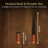 NauticalMart 18 inch handcrafted brass nautical spyglass telescope with leather wrap - view 4