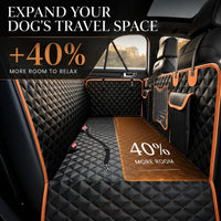 Back Seat Extender for Dogs - Black with Orange / For Cars/Mid-Size SUV/Small Truck - image 3