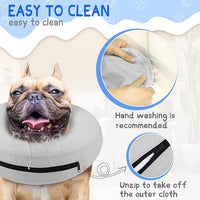 Supet Inflatable Dog Cone Collar Alternative After Surgery, Doggie Neck Donut Collar Recovery ECollar for Post Surgery, Soft Dog Cone for Small Medium Puppies Cats