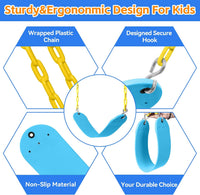 Pink Swing Seat, Heavy Duty Chain Plastic Coated - Sky Blue - image 3