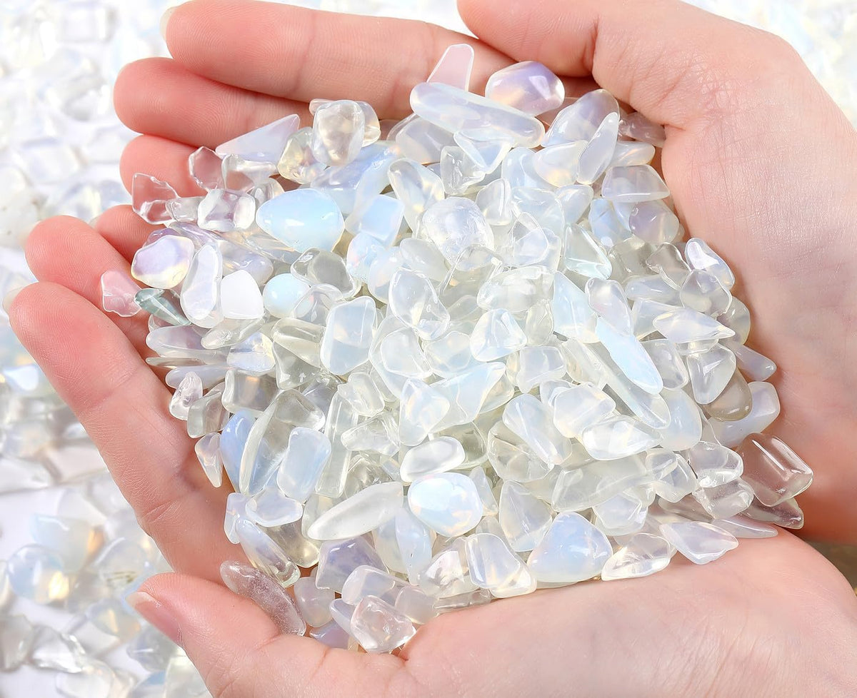 Fluorite Aquarium Gravel Fish Tank Gravel Rocks Crushed Chips – Daily Care for Fish - 0.55 Pound / Opal